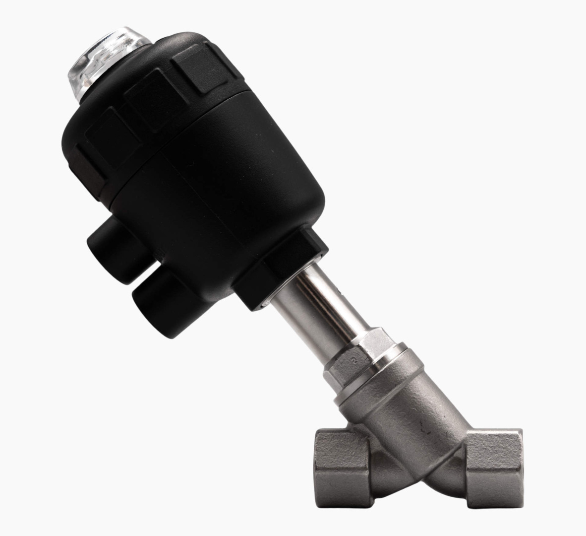 Угловой клапан с пневмоуправлением (пластик) EMCP-32-63S1